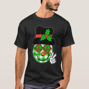 Groovy Christmas Snowman Face Team Santa Elf Squad T-Shirt