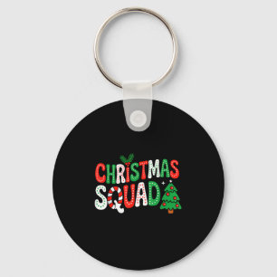 Groovy Christmas Squad Xmas Tree Family Matching P Key Ring