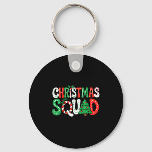 Groovy Christmas Squad Xmas Tree Family Matching P Key Ring