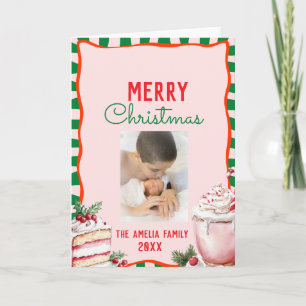 Groovy Christmas Sweet Treats Photo Card