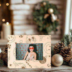 Groovy Christmas Wooden Etched Frames