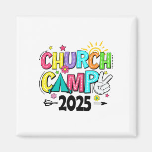 Groovy Church Camp 2025 Matching Christian Camp Fa Magnet