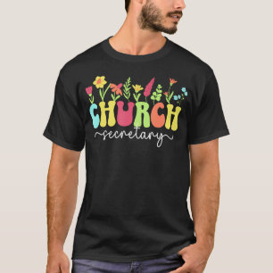 Groovy Church Secretary Appreciation Church T-Shirt
