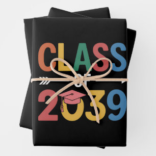 Groovy Class Of 2039 Graduation Senior 2039 Wrapping Paper Sheet