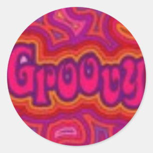 GROOVY CLASSIC ROUND STICKER