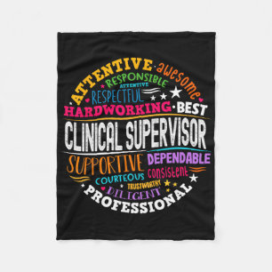 Groovy Clinical Supervisor Appreciation Health Wor Fleece Blanket