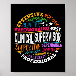 Groovy Clinical Supervisor Appreciation Health Wor Poster
