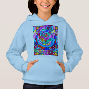 groovy coloured hippie love hoodie