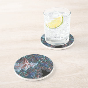Groovy Colourful Boho Hippie Mandelbrot Fractal Ar Coaster