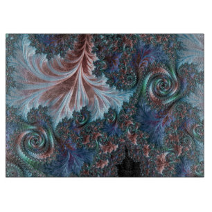 Groovy Colourful Boho Hippie Mandelbrot Fractal Ar Cutting Board