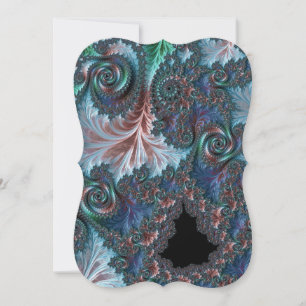 Groovy Colourful Boho Hippie Mandelbrot Fractal Ar Invitation