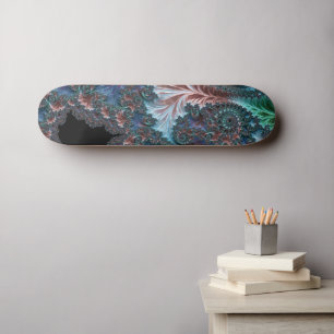 Groovy Colourful Boho Hippie Mandelbrot Fractal Ar Skateboard