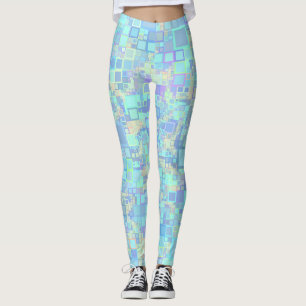 Groovy Colourful Funky Squares Leggings