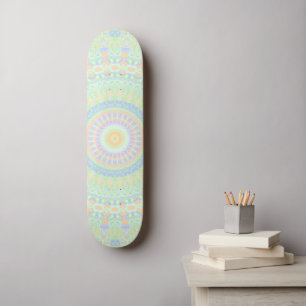 Groovy Colourful Hippie Mandala  Skateboard