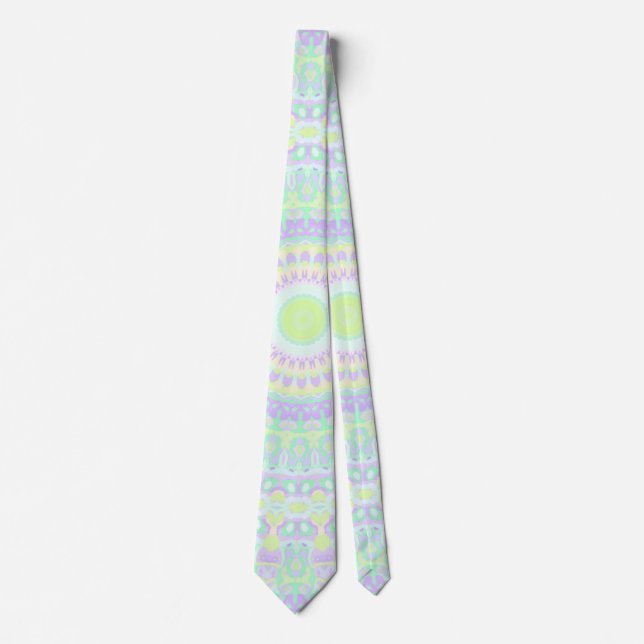 Groovy Colourful Hippie Mandala Tie (Front)