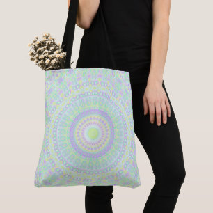Groovy Colourful Hippie Mandala Tote Bag