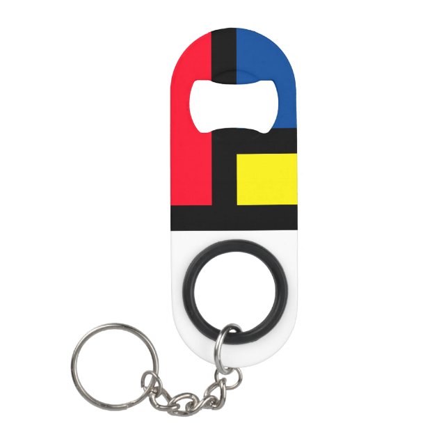 Groovy Colourful Modern Mondrian Style Abstract Ar (Front)