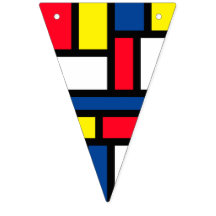Groovy Colourful Modern Mondrian Style Abstract Ar