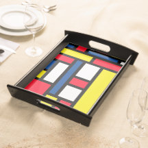 Groovy Colourful Modern Mondrian Style Abstract Ar