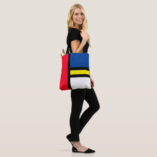 Groovy Colourful Modern Mondrian Style Abstract Ar Tote Bag