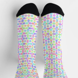 Groovy Colourful Retro Circles  Socks