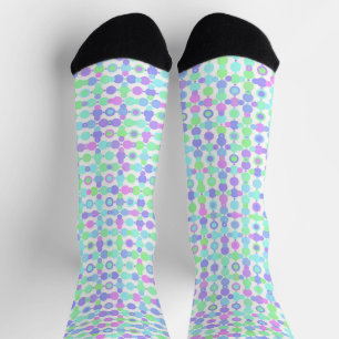 Groovy Colourful Retro Circles  Socks