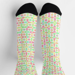 Groovy Colourful Retro Circles  Socks