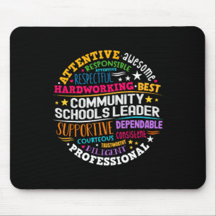 Groovy Community Schools Leader Spreading Positivi Mouse Mat
