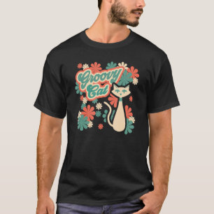 Groovy Cool Funky Cat Psychedelic Retro Vintage 60 T-Shirt
