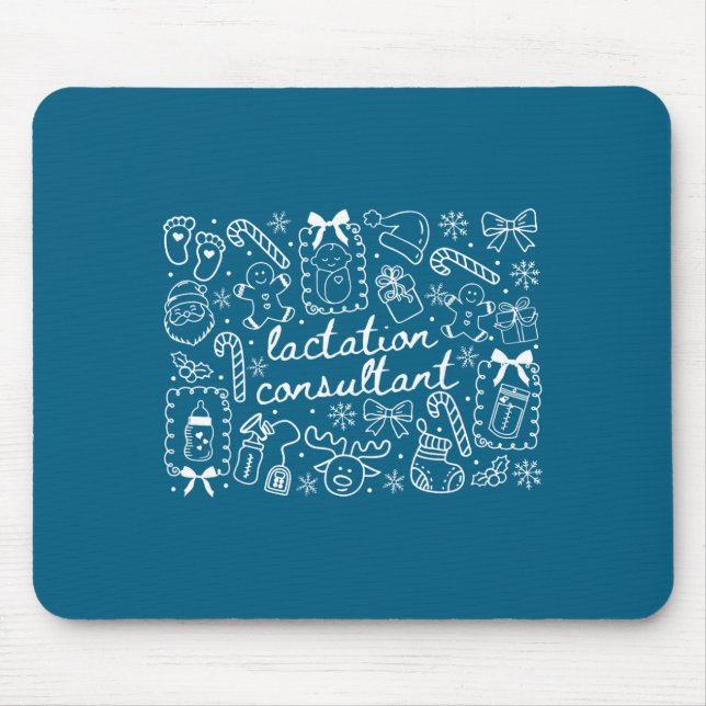 Groovy Coquette Lactation Consultant Breastfeeding Mouse Mat (Front)