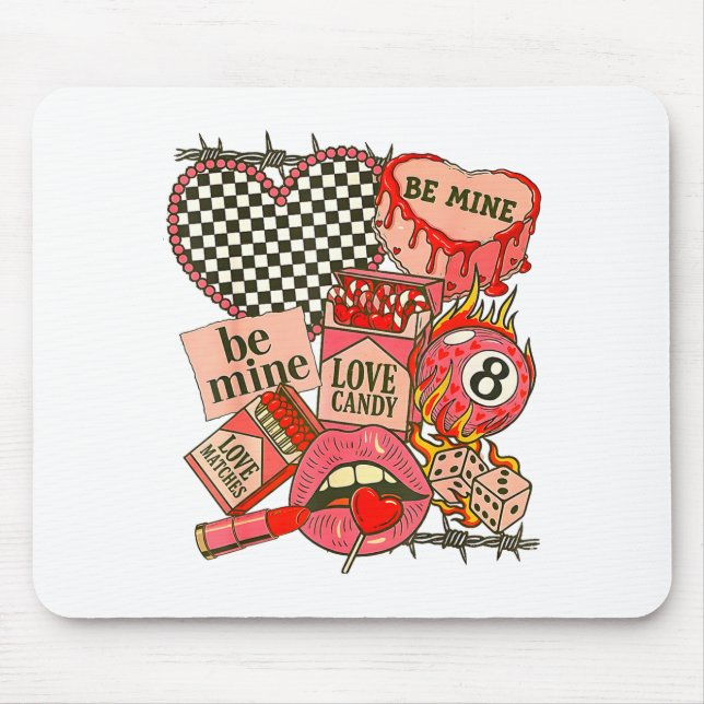 Groovy Coquette Western Valentines Day Collage Cli Mouse Mat (Front)