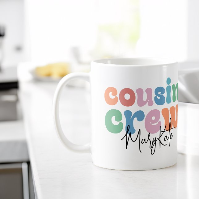 Groovy Cousin Crew Personalised Coffee Mug (Groovy Cousin Crew Personalized Coffee Mug)