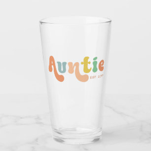Groovy Custom Auntie Established   Gifts for Aunt Glass