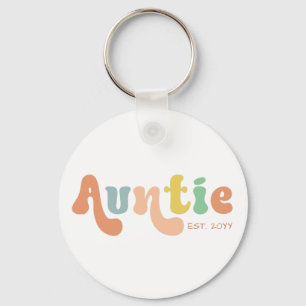 Groovy Custom Auntie Established Gifts for Aunt Key Ring