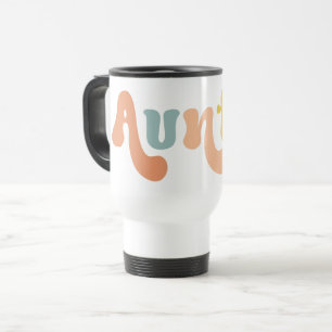 Groovy Custom Auntie Established   Gifts for Aunt Travel Mug