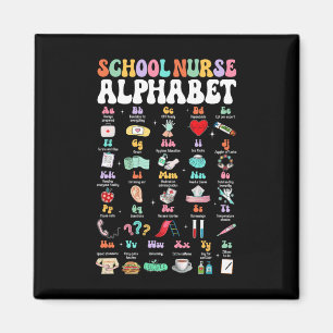 Groovy Cute Abc School Nurse Alphabet Back To Scho Magnet