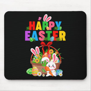Groovy Cute Bunny Easter Egg Bysket Easter Day Gir Mouse Mat