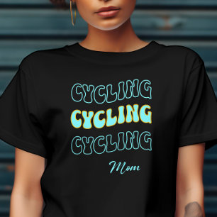 Groovy cyan Cycling Mum for Woman biker T-Shirt