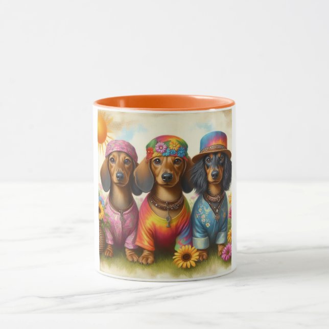 Groovy Dachshunds  Mug (Center)
