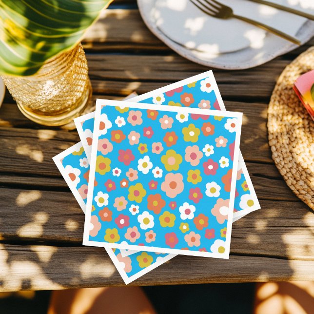 Groovy Daisies Floral BIRTHDAY PARTY CUSTOM Napkin (Groovy Daisies Floral BIRTHDAY PARTY CUSTOM Napkins
)