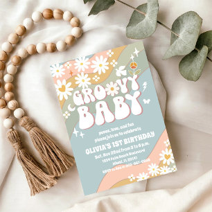 Groovy Daisy Birthday Invitation