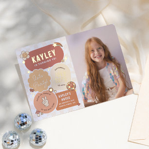 Groovy Daisy Boho Let's Party Photo Girl Birthday