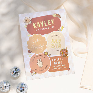 Groovy Daisy Boho Retro Let's Party Girl Birthday