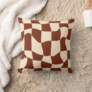 Groovy Daisy Floral Chequerboard, Y2K 90s Cushion