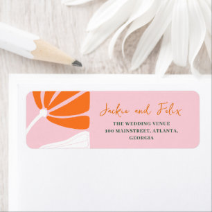 Groovy daisy floral pink & orange wedding