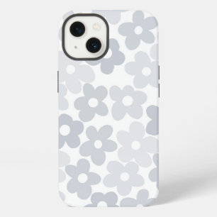 Groovy Daisy Flowers Retro Grey Boho Floral iPhone 13 Case