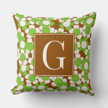 Groovy Daisy Toss - Brown, Lime & White