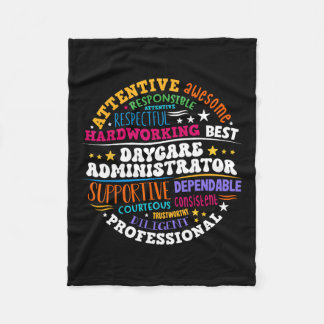 Groovy Daycare Administrator Childcare Provider Af Fleece Blanket