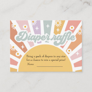 Groovy Diaper Raffle Enclosure Card