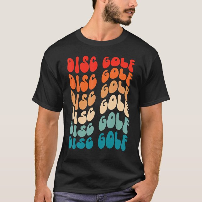 Groovy Disc Golf For Girl Women Retro 70s Hippie B T-Shirt (Front)